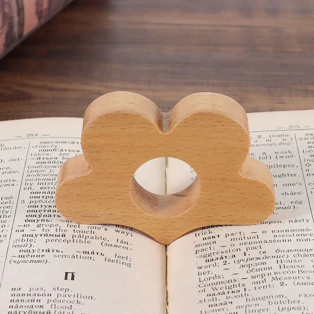 Wooden Thumb Bookmark One Hand Reading Ring Thumb Book Support Book Page Holder Page Turning Fixed Bookmarks for Reading Tools