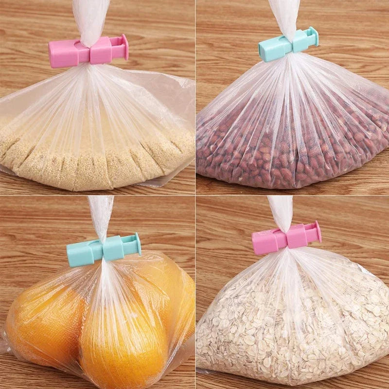 Food Sealing Bag Clip Reusable Fresh Food Storage Tools Plastic Sealer Clamp Snack Bread Seal Bag Home Kitchen Storage Clips