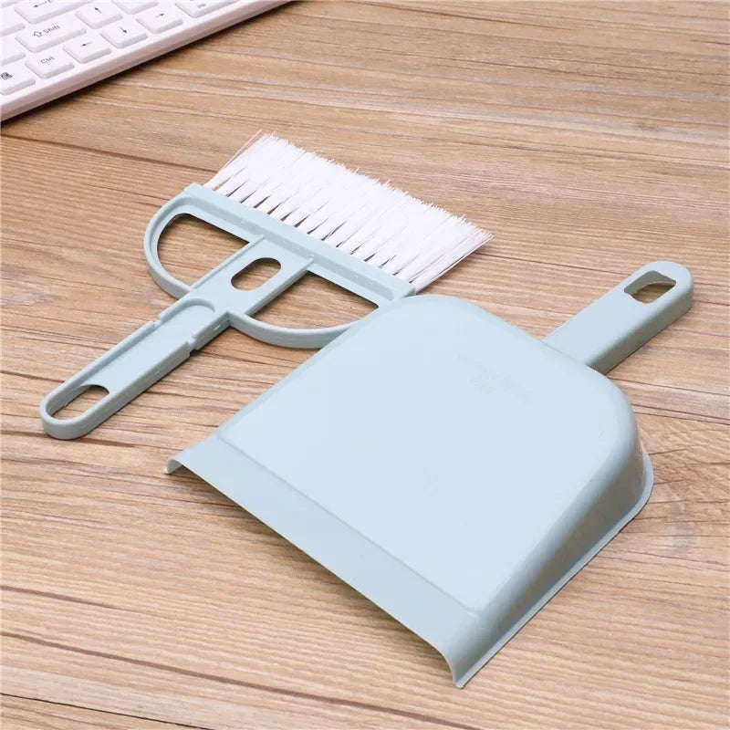 1SET Mini Desktop Sweep Cleaning Brush Keyboard Brush Cat Hamster Dustpan Small Broom Set Pet Professional Cleaning Tools