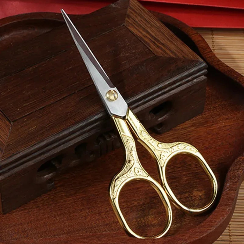 1PC Sewing Scissors Stainless Steel Retro Embroidery Tailor Scissors Dressmaker Shears Fabric Cutter DIY Sewing Accessories