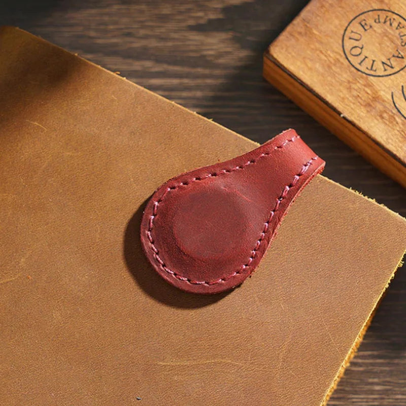 Leather Bookmark Student Reading Markers Multifunctional Book Accessories Double-Sided Magnetic Book Page Clip Holder Stationery