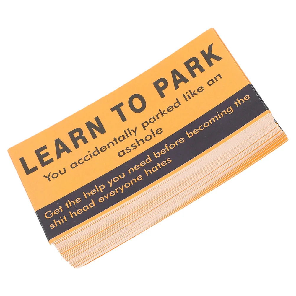 50pcs Bad Parking Cards Learn To Parking Card Bad Parking Stickers Funny Parking Violation Cards Do Not Park Here Card For Party