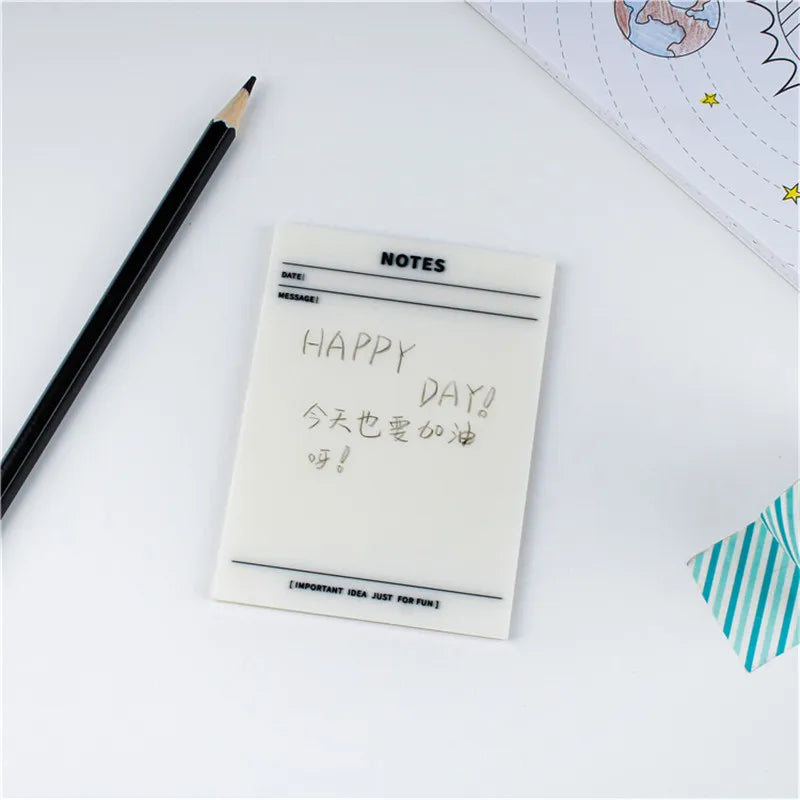 50 Sheets Transparent Waterproof Sticky Note Pads