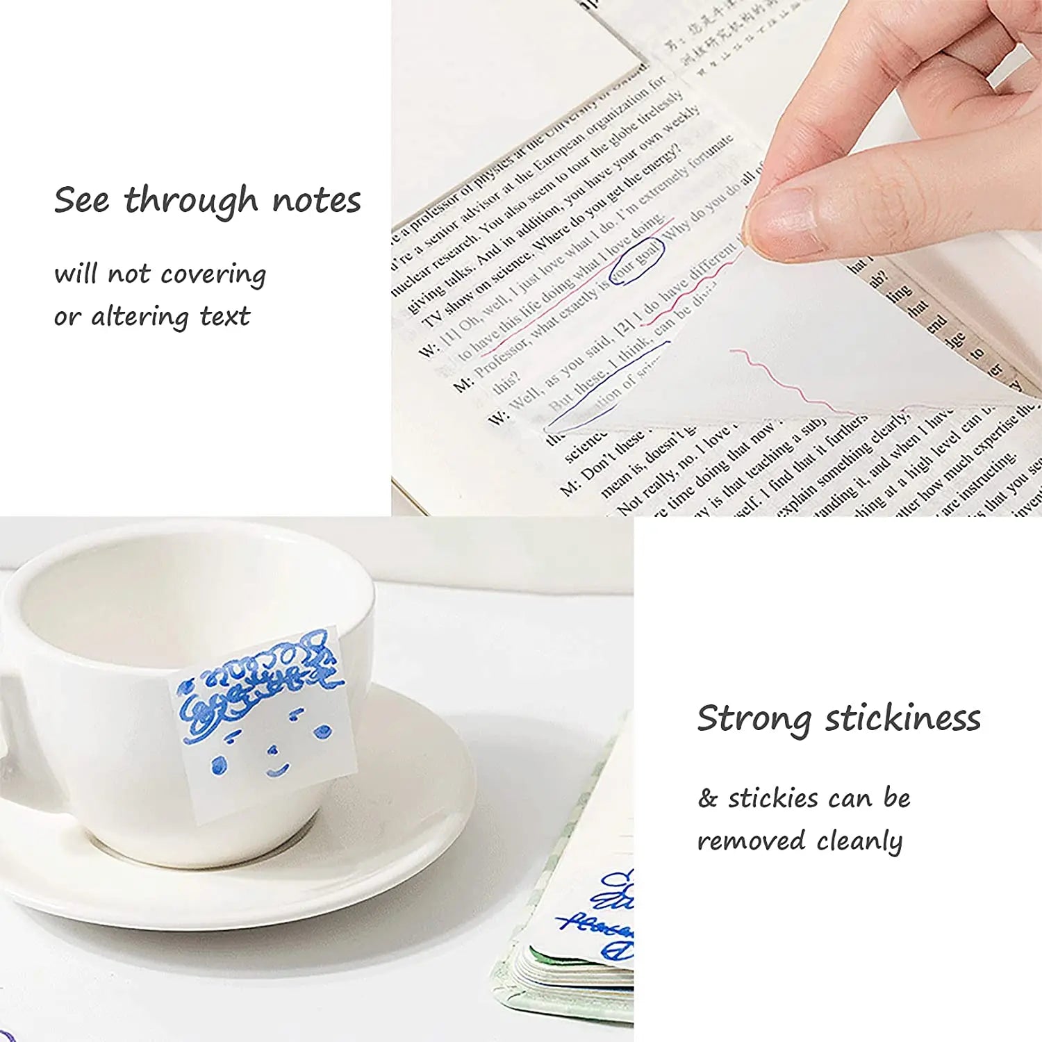 Transparent Waterproof Posted It Sticky Note