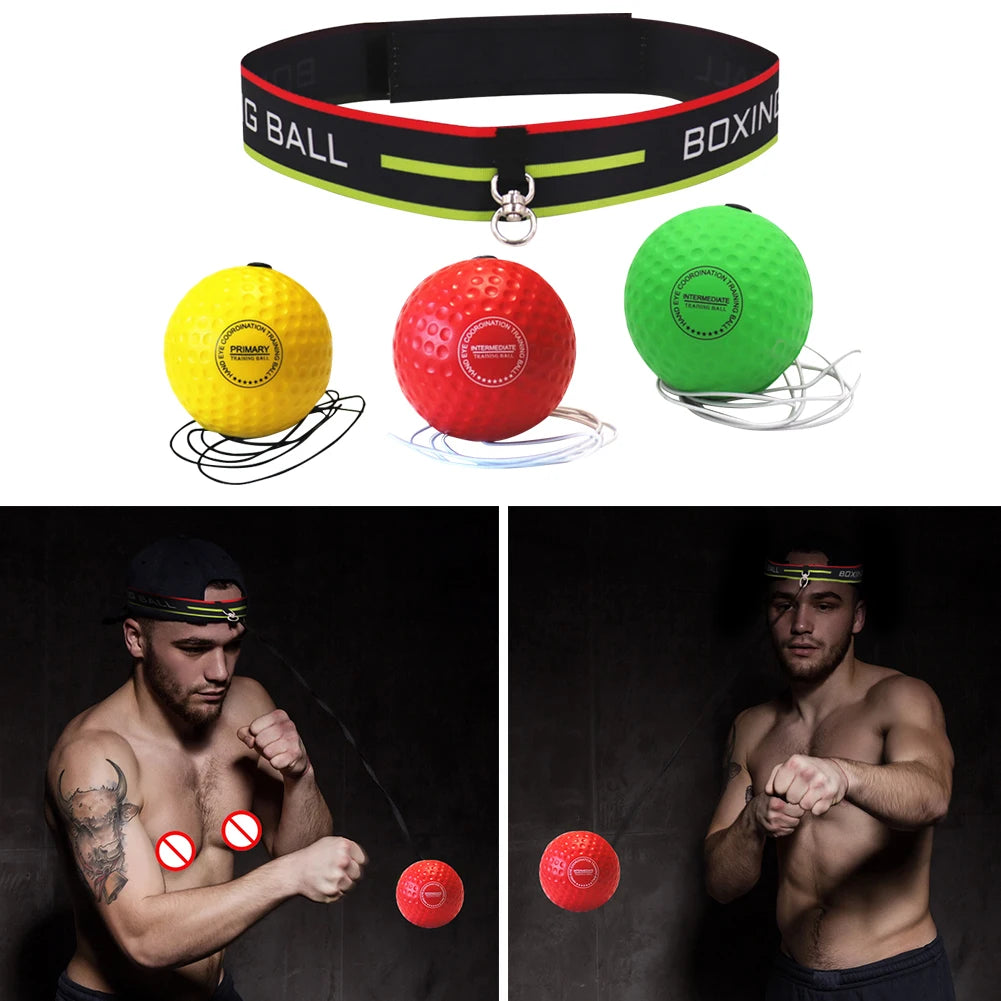 Boxing Head Ball Raising Reaction Reflex Speed Punch Ball Adjustable Boxing Speed Headband Punch Ball for Adult Kids Boxing