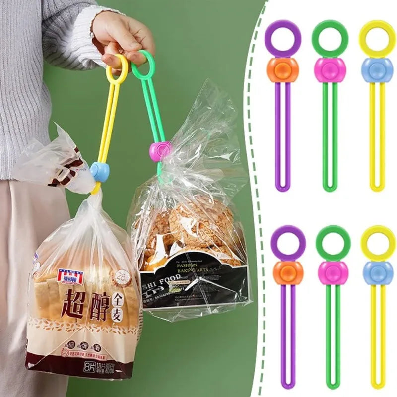 Food Bag Sealing Clip Adjustable Freshness Sealing Clips Multifunctional Sealing Rope Portable Cable Organiser Kitchen Gadgets