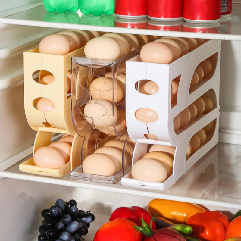 Household Automatic Rolling Egg Storage Box