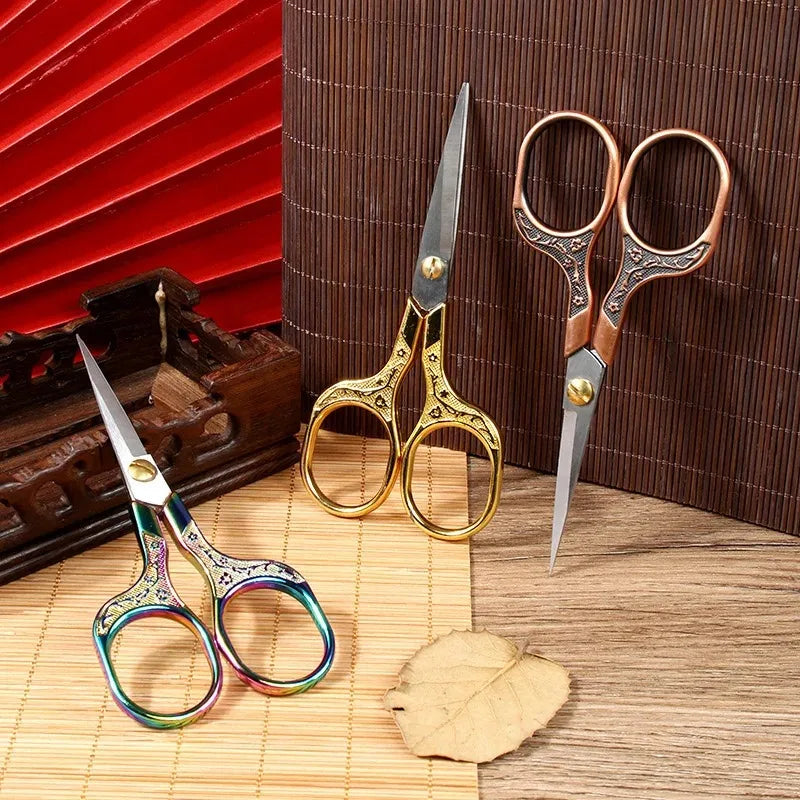 1PC Sewing Scissors Stainless Steel Retro Embroidery Tailor Scissors Dressmaker Shears Fabric Cutter DIY Sewing Accessories