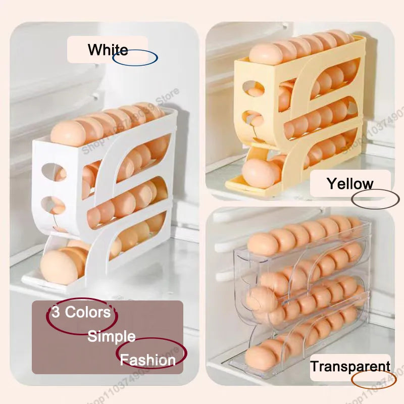 Household Automatic Rolling Egg Storage Box