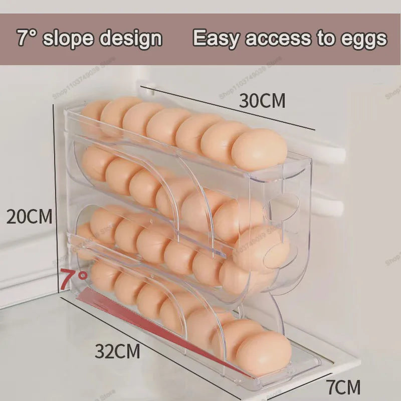 Household Automatic Rolling Egg Storage Box