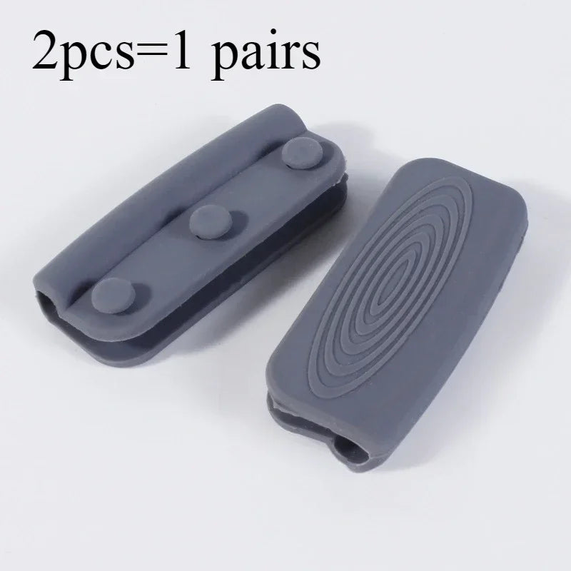 1Pair of anti-scald silicone pot lugs heat insulating clip Anti-slip steamer handle cover Kitchen accessories