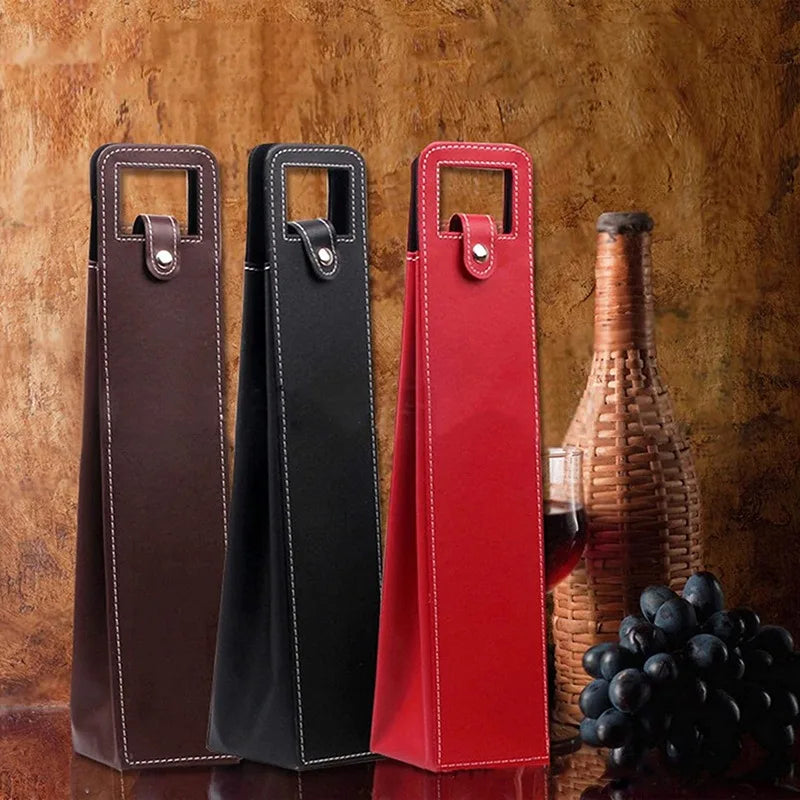 Wine Packaging Bags Gift Universal Packaging Leather Boxes Multiple Single Bottle Wine Glass Packaging Leather Bags