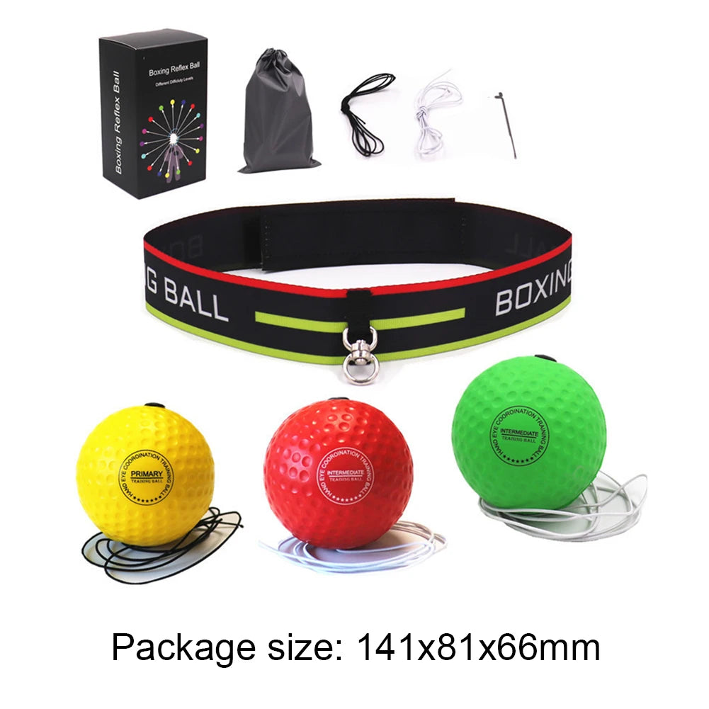 Boxing Head Ball Raising Reaction Reflex Speed Punch Ball Adjustable Boxing Speed Headband Punch Ball for Adult Kids Boxing