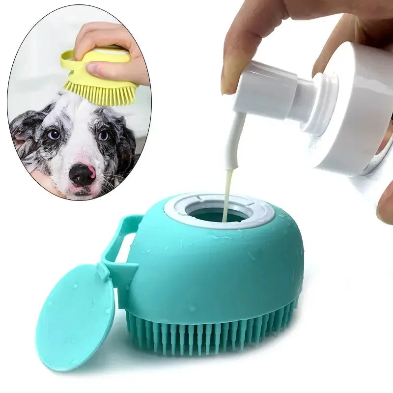 Puppy  Dog Cat Bath Washing Massage Gloves Brush Soft  Silicone Pet Accessories for Dogs Cats Tools Mascotas Products