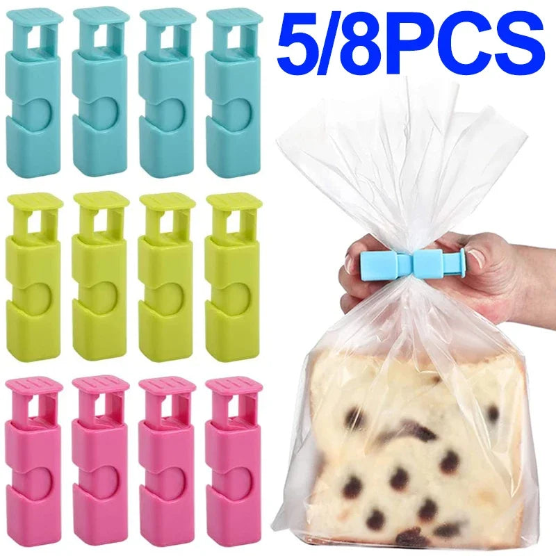 Food Sealing Bag Clip Reusable Fresh Food Storage Tools Plastic Sealer Clamp Snack Bread Seal Bag Home Kitchen Storage Clips