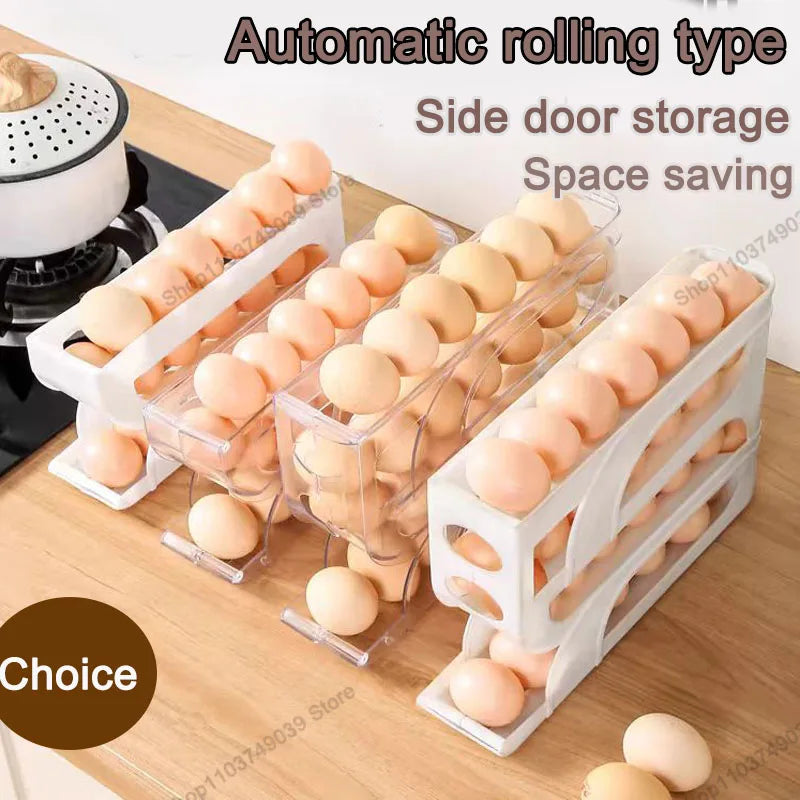 Household Automatic Rolling Egg Storage Box