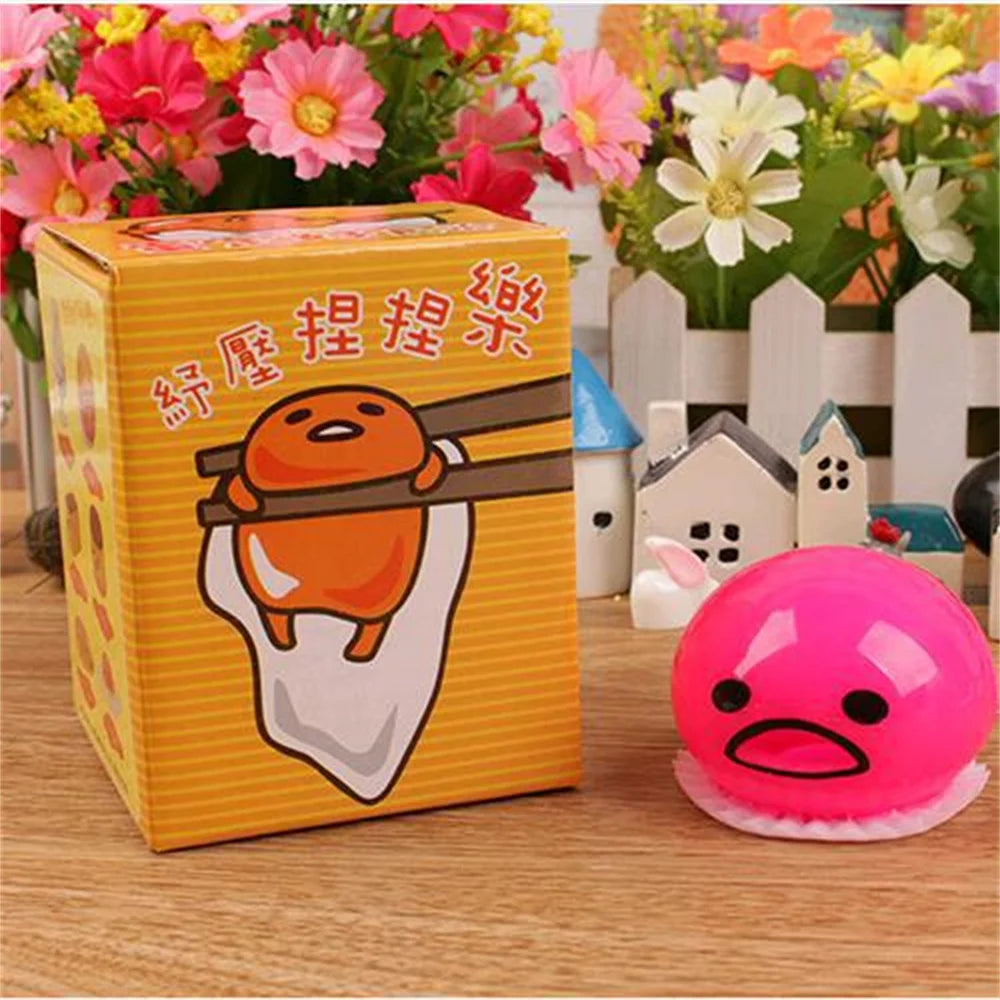 Halloween wacky toy disgusting egg yolk brother vomit egg yolk lazy egg custard puke ball stress relief funny toy gift