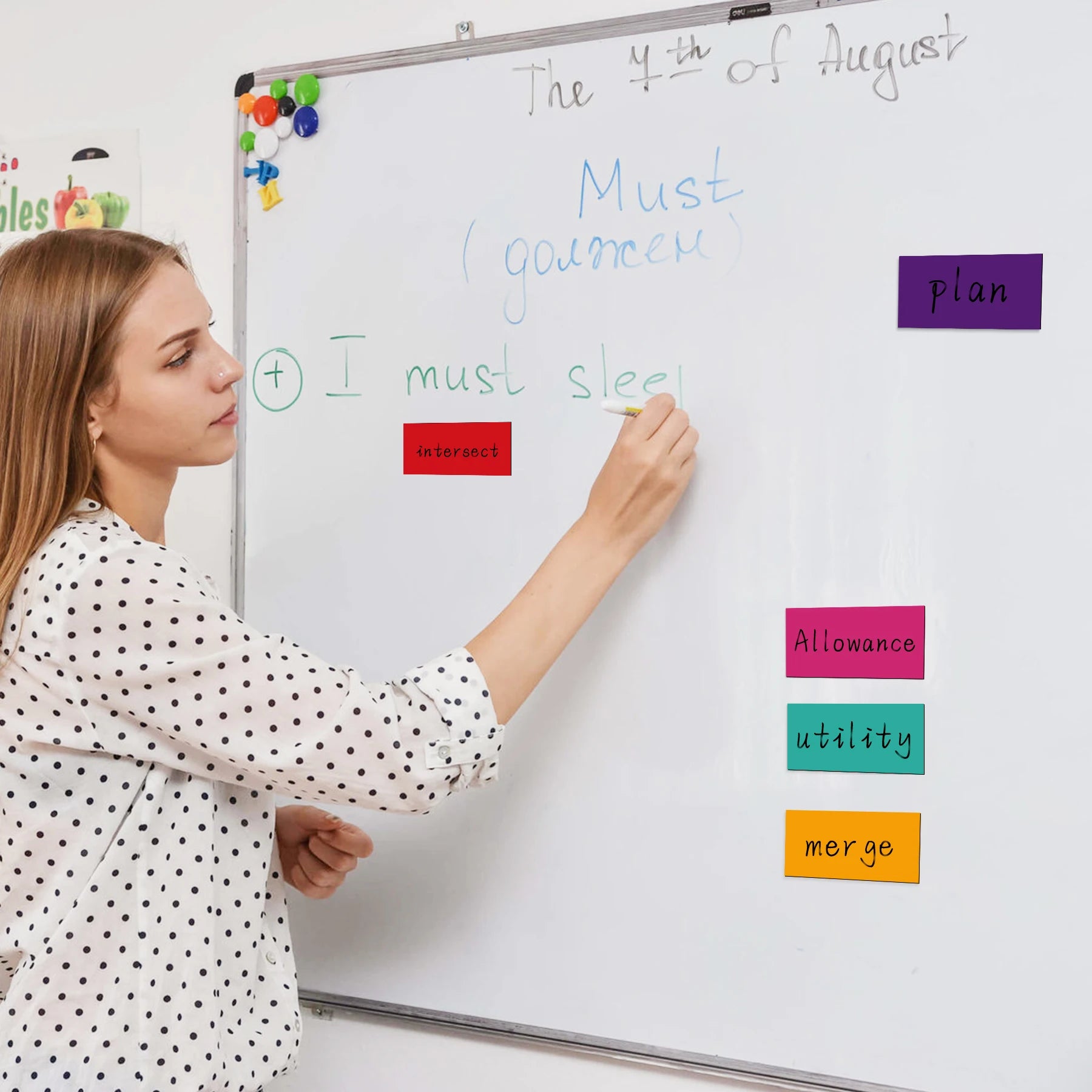 Magnetic Dry Erase White Board Sticky Notes