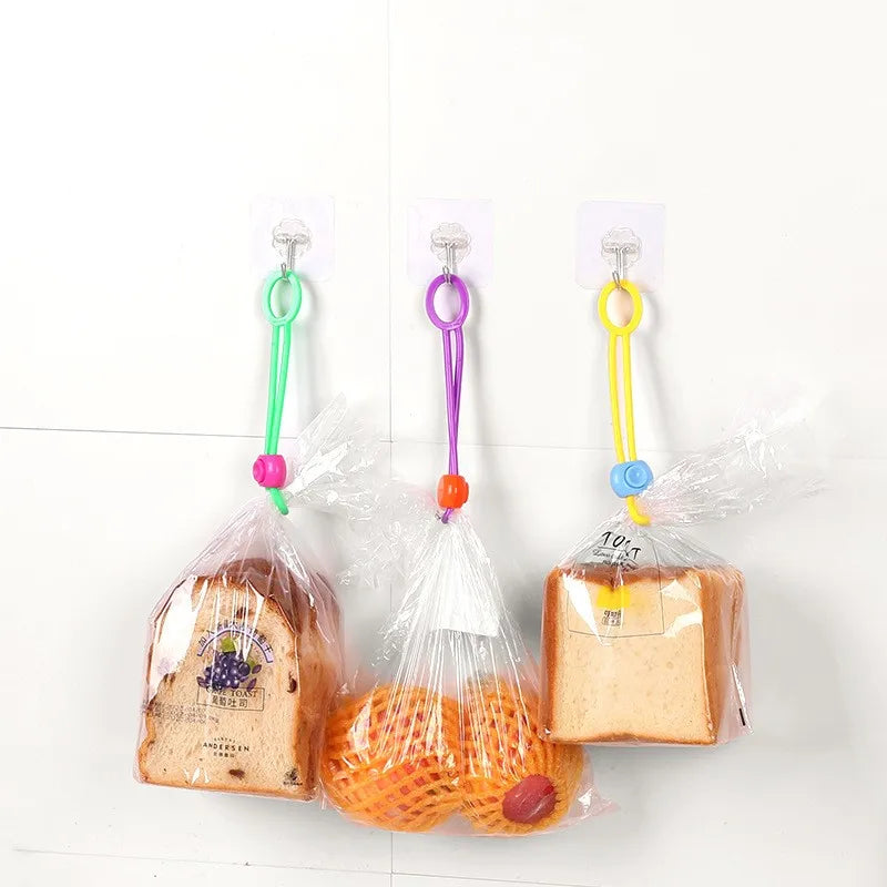 Food Bag Sealing Clip Adjustable Freshness Sealing Clips Multifunctional Sealing Rope Portable Cable Organiser Kitchen Gadgets