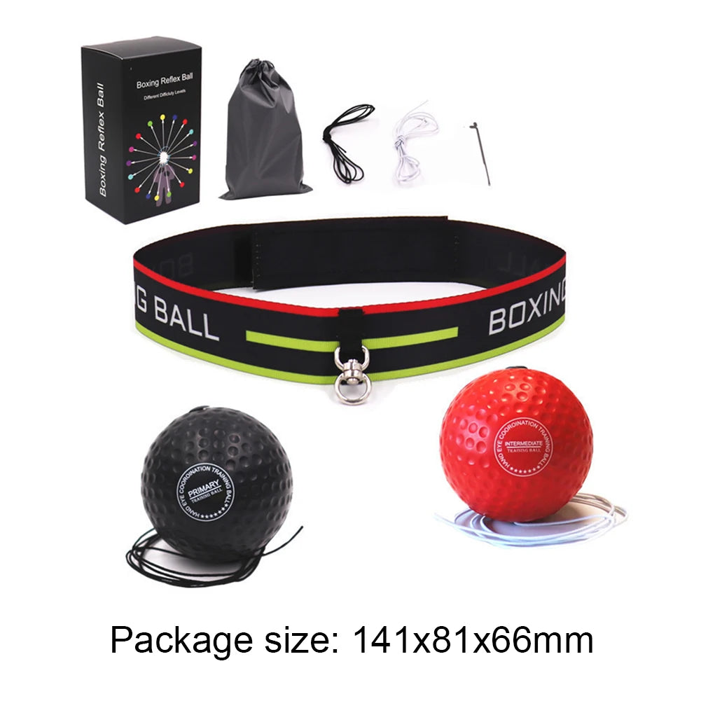 Boxing Head Ball Raising Reaction Reflex Speed Punch Ball Adjustable Boxing Speed Headband Punch Ball for Adult Kids Boxing